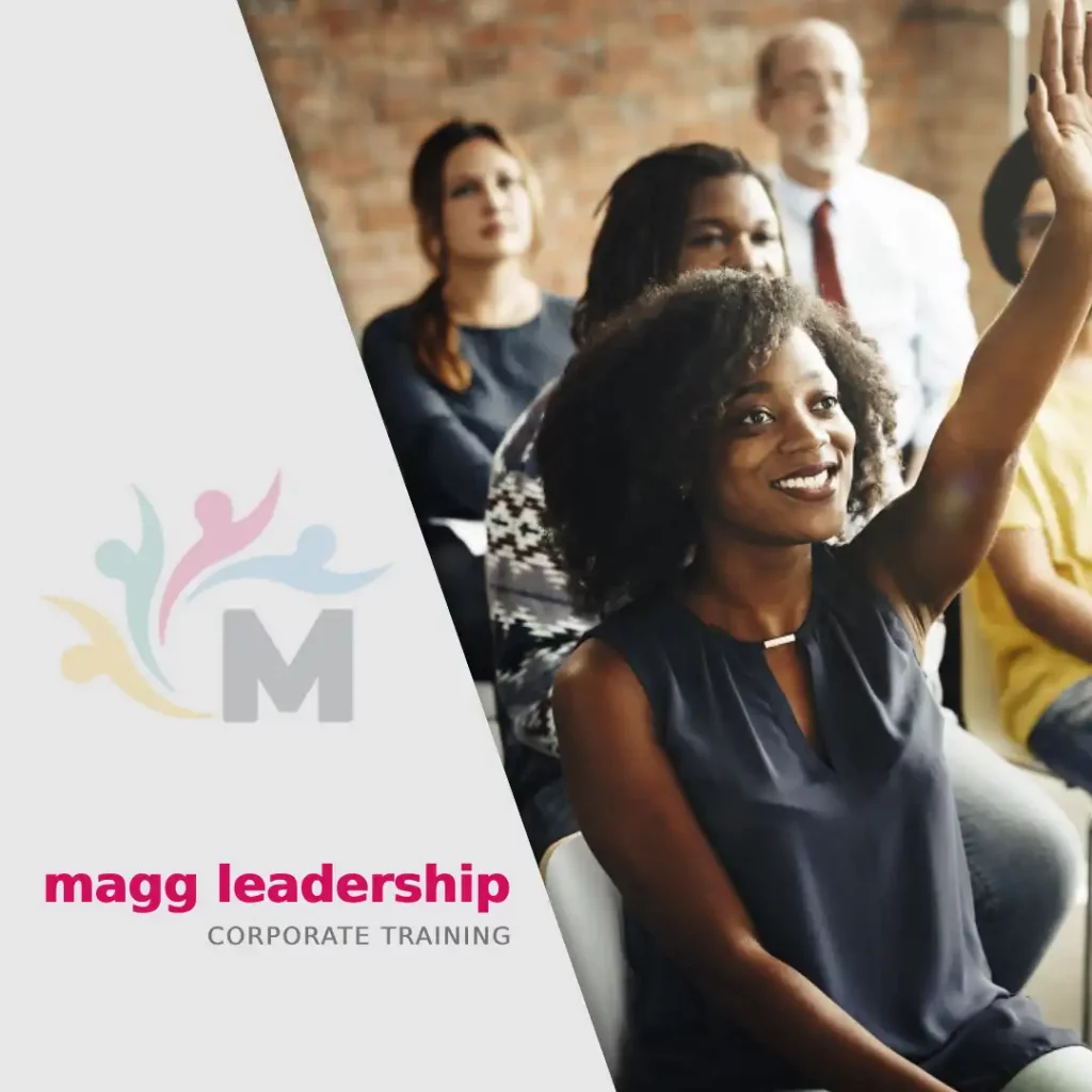Client asking question during Magg Leadership training